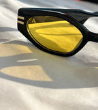 Capri sunglasses side angle – ALFI Eyewear acetate metal accents