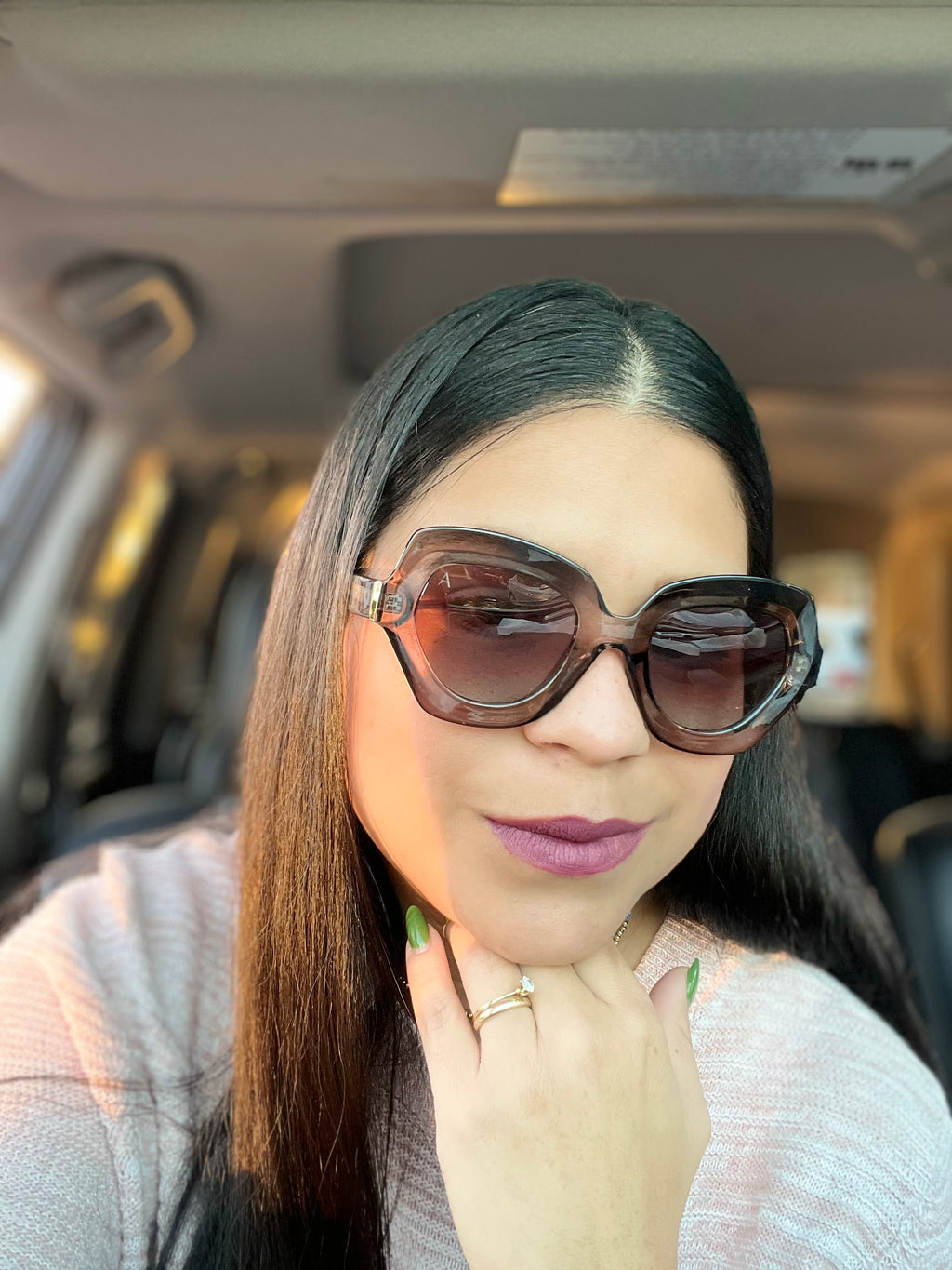 Stone oversized sunglasses