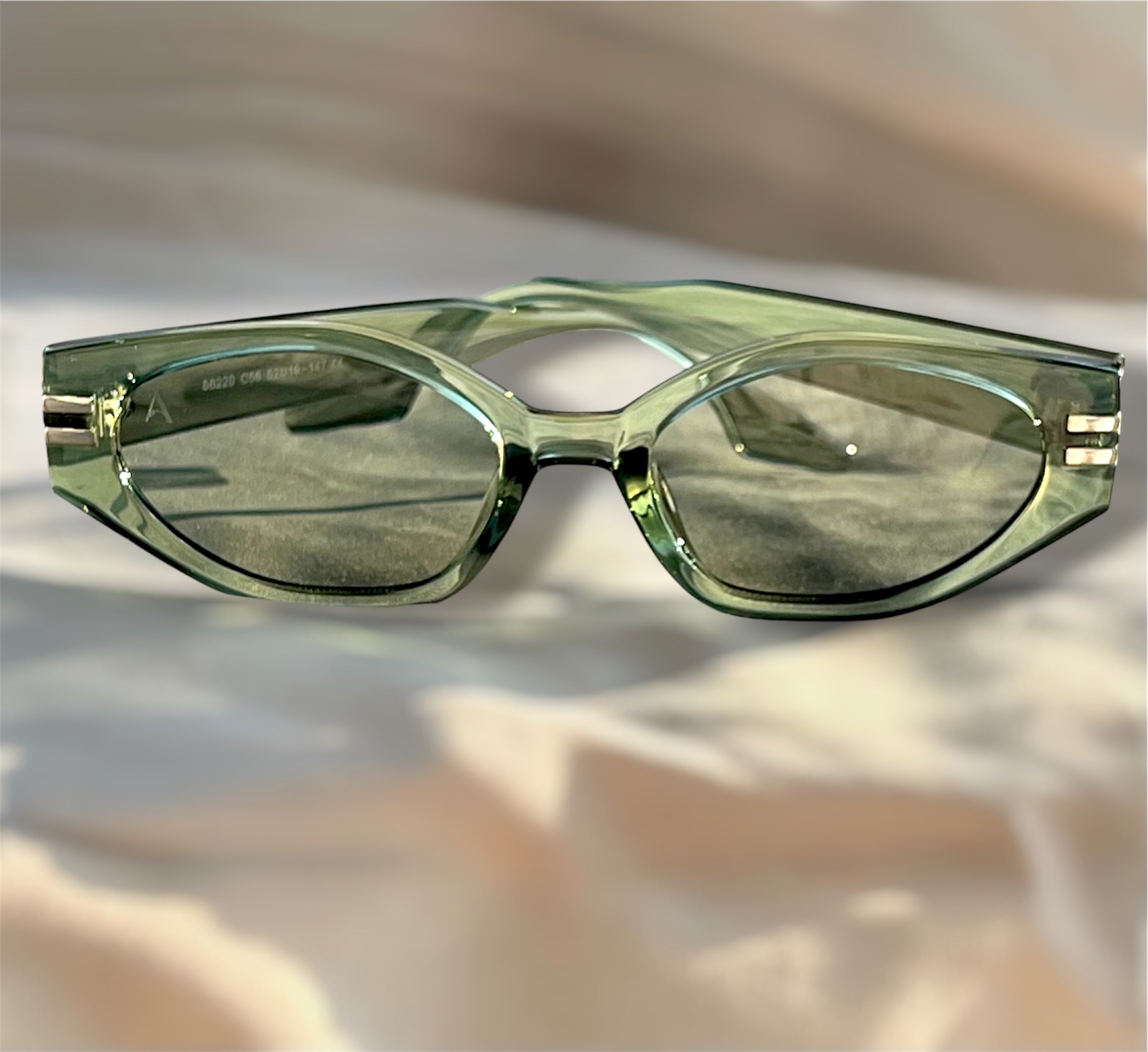 Green sunglasses designer Alfieyewear polarized 